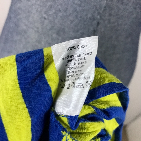 J. Crew Women's Size S Blue & Yellow Stripped top - Picture 8 of 8